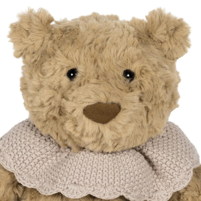 Peluche Pasito a Pasito Urso com Gola em Tricot Pink 29cm