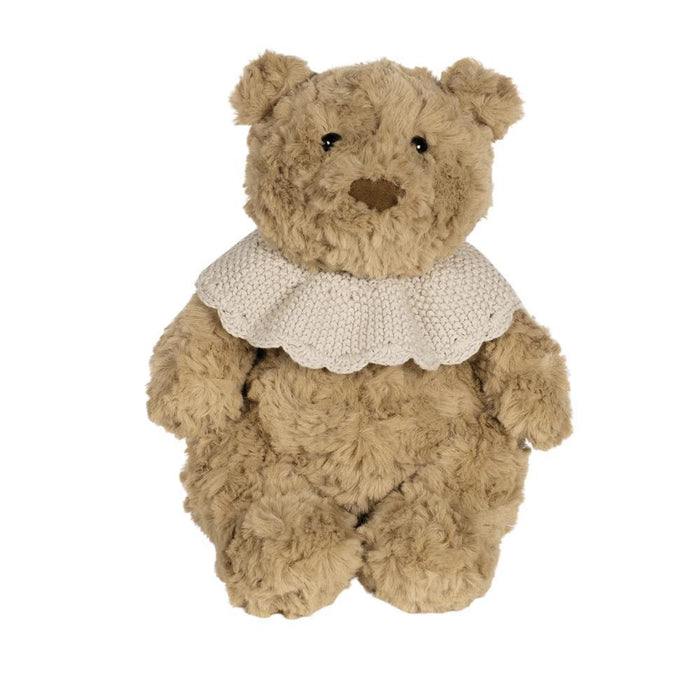 Peluche Pasito a Pasito Urso com Gola em Tricot Beige 29cm