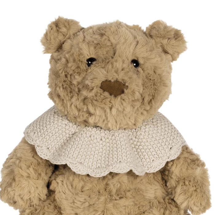 Peluche Pasito a Pasito Urso com Gola em Tricot Beige 29cm