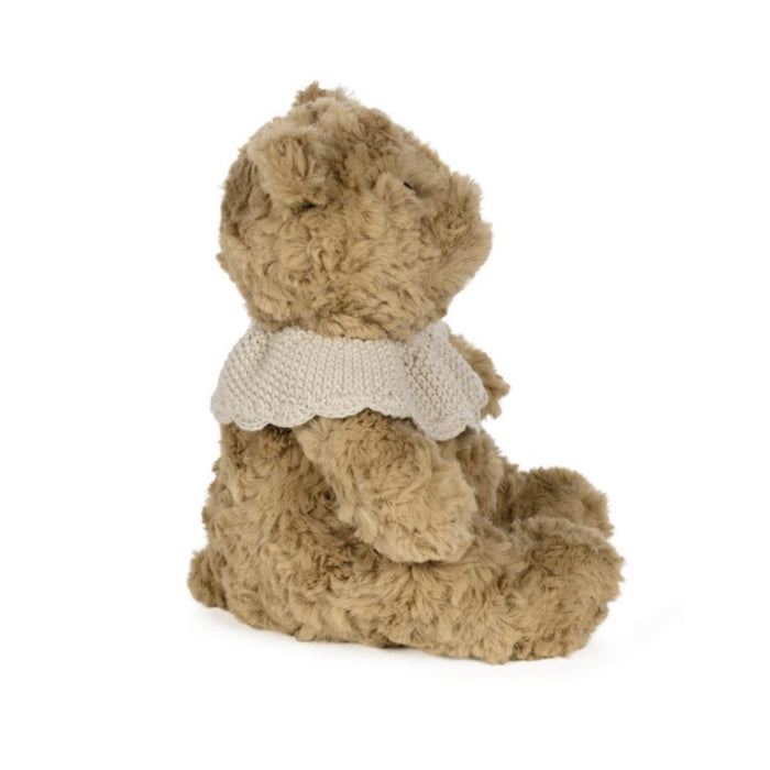 Peluche Pasito a Pasito Urso com Gola em Tricot Beige 29cm