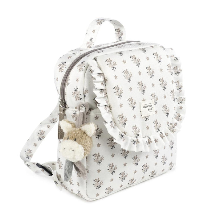 Mochila Pequena Walking Mum Botton Flowers 23cm