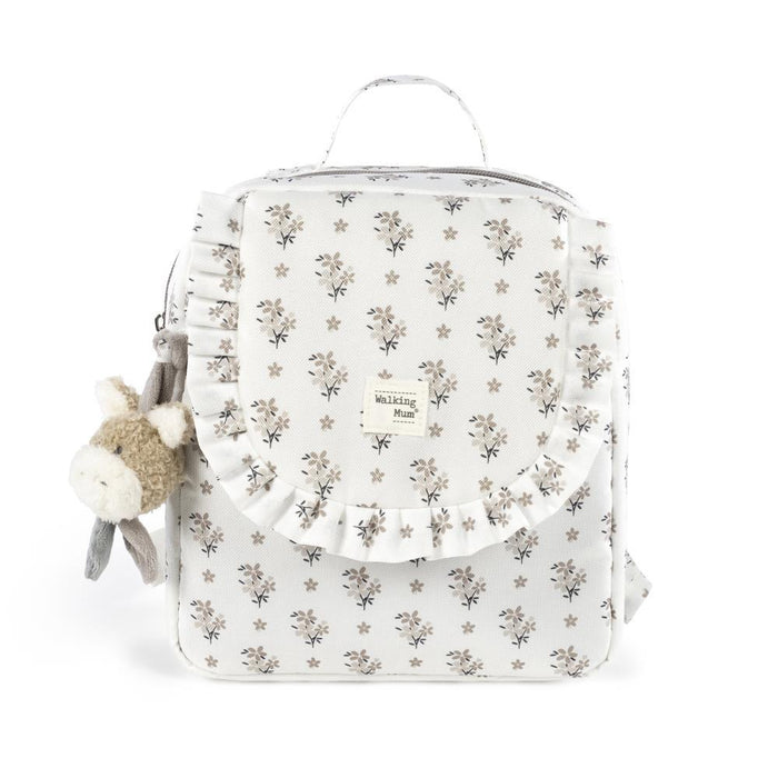 Mochila Pequena Walking Mum Botton Flowers 23cm