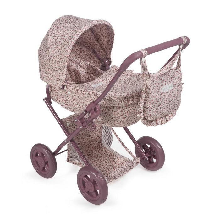 Carrinho para Boneca com Alcofa Pasito a Pasito Cherry Flowers