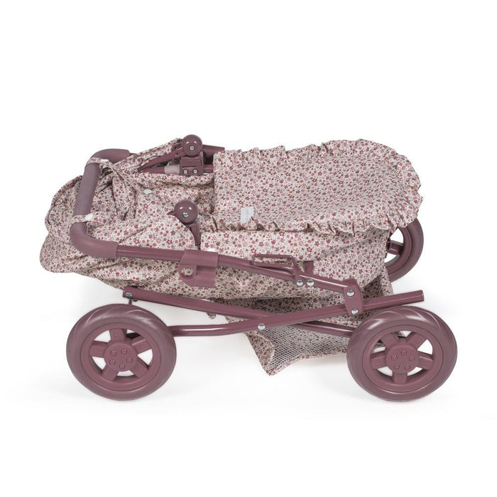 Carrinho para Boneca com Alcofa Pasito a Pasito Cherry Flowers