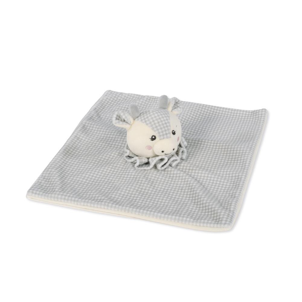 Pasito a Pasito Little Bloom Grey Cow Security Blanket