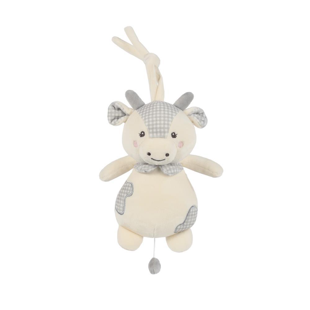 Peluche Musical Pasito a Pasito Cow Little Bloom Grey