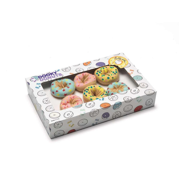Caja con 3 Pares de Calcetines con Forma de Donut Tutti Frutti